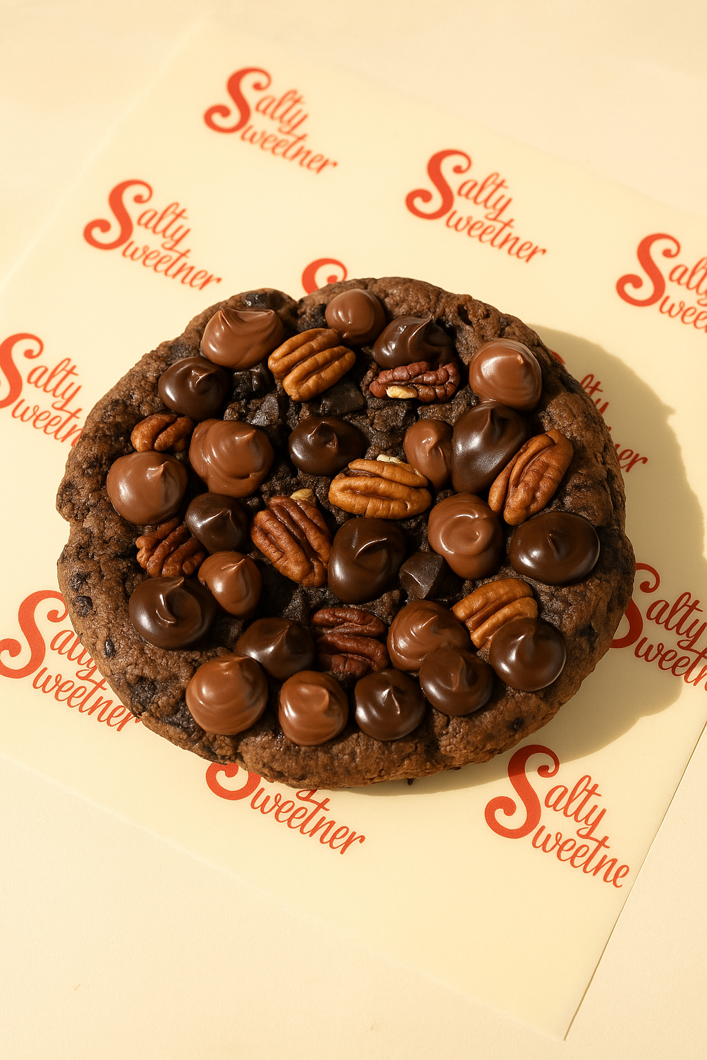 Chocolate Fudge Pecan Cookie Pie