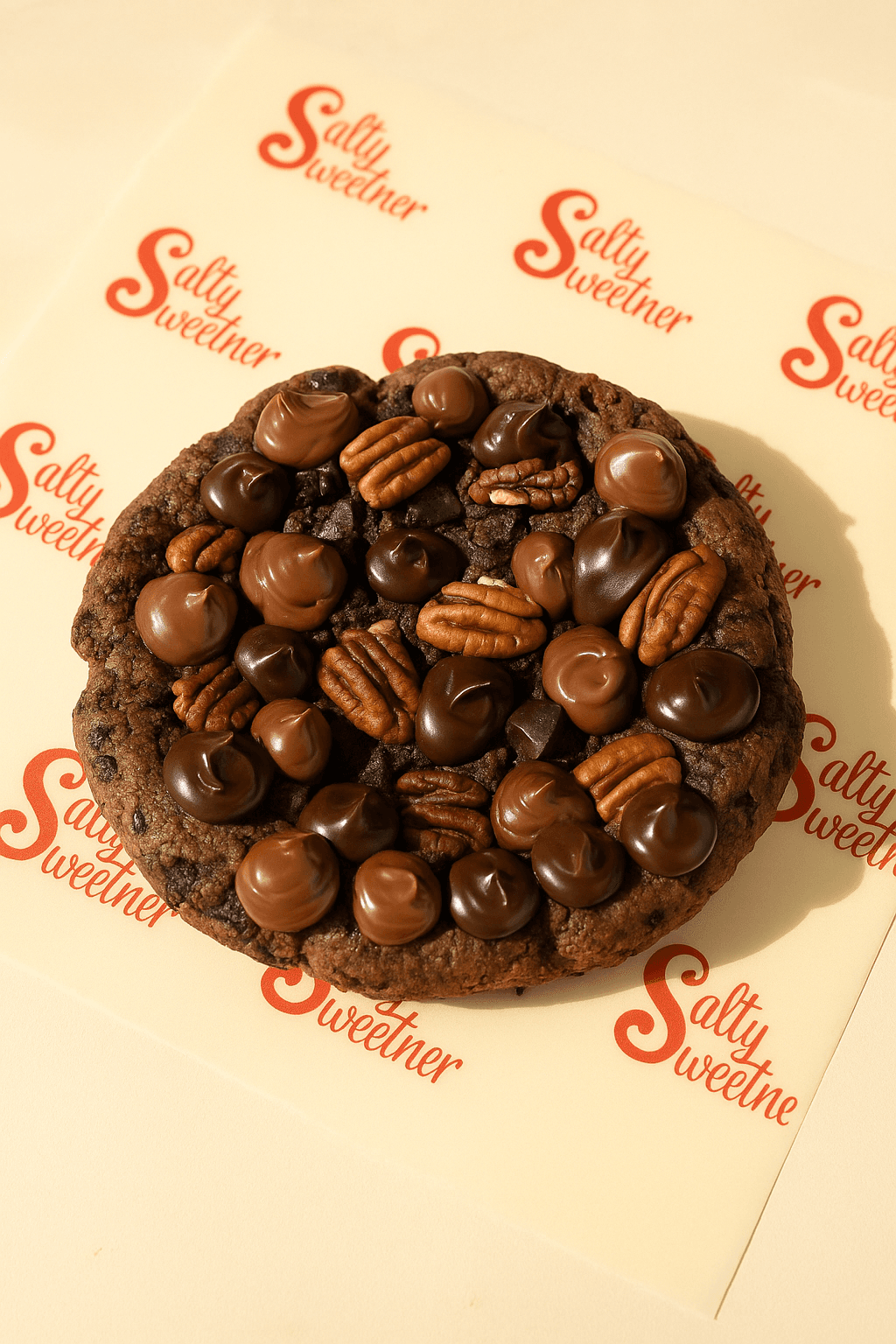 Chocolate Fudge Pecan Cookie Pie