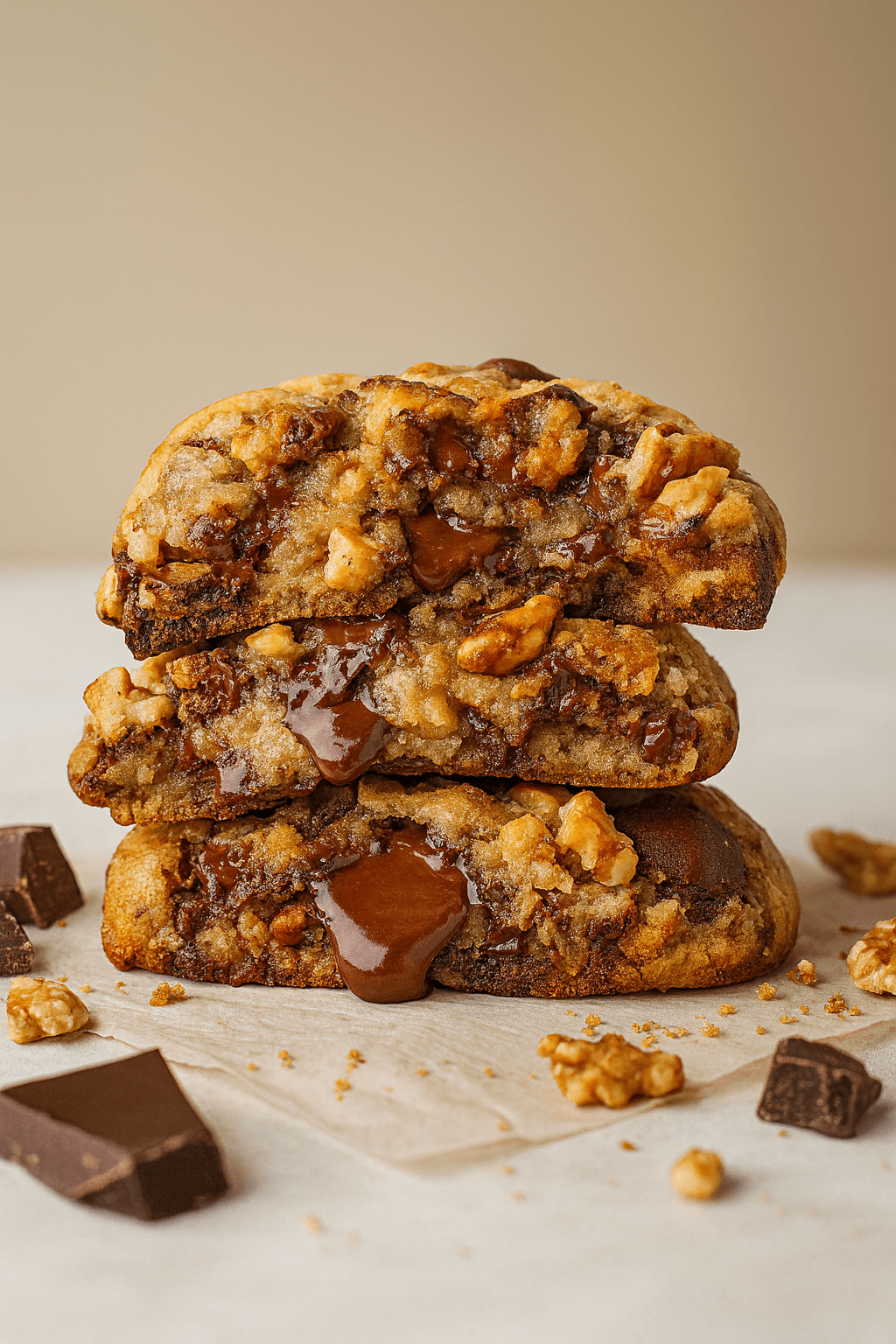 Brown Butter Milk Chocolate & Walnut Chunky Cookie
